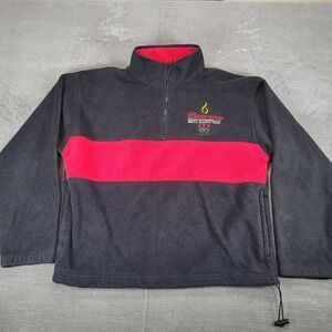 Budweiser Mens Fleece Pullover 2002 US Olympic Team Supporter‎ Jacket Med